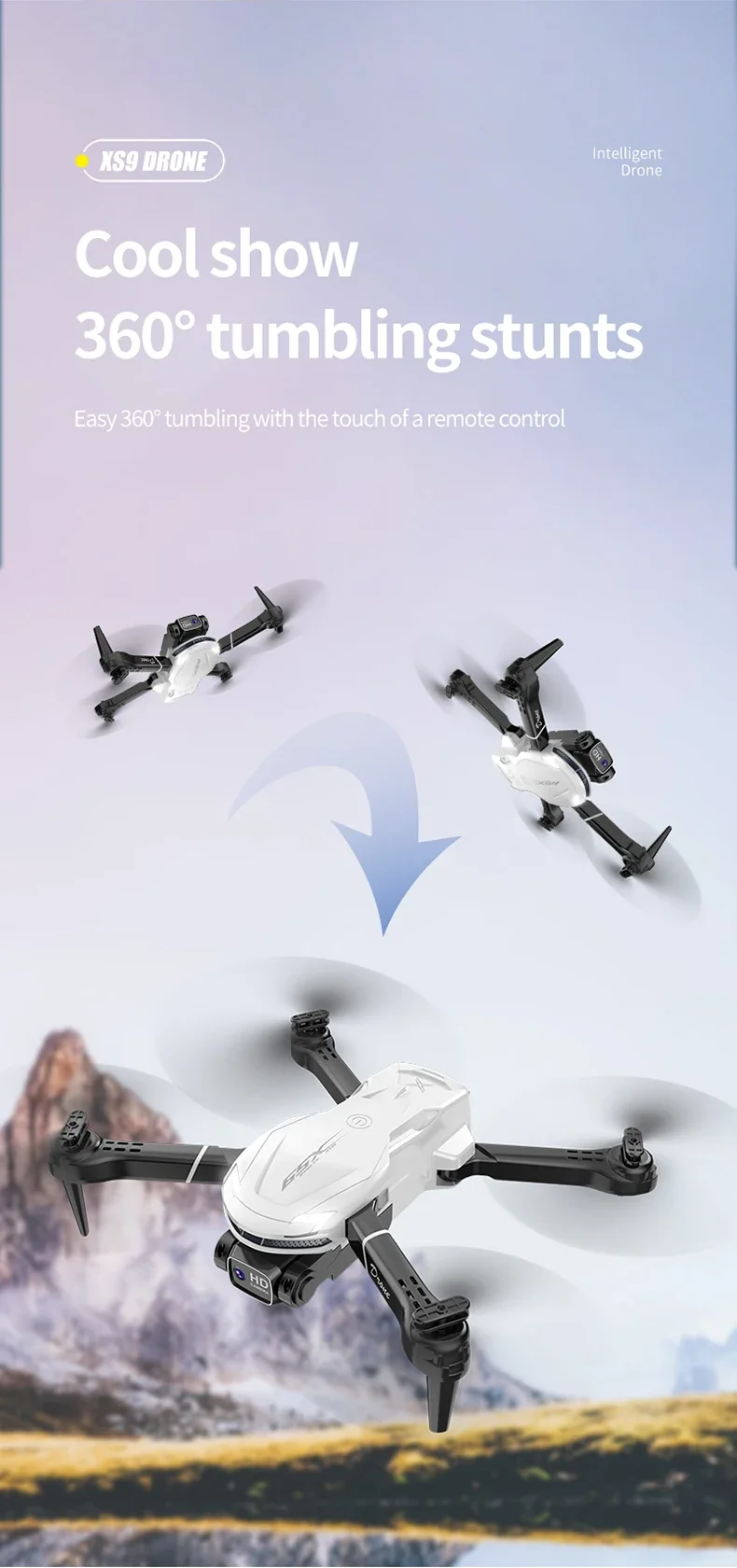 Xiaomi MIJIA XS9 Drone 8K Professional HD Aerial Dual-Camera Intelligent Obstacle Avoidance Optical Flow Positioning Quadcopter