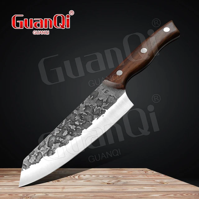 7-inch Dmascus Knife High Carbon Steel Cleaver Knife Chop Meat Vegetable  Fruit Sharp Chef Knife Wooden Handle Kitchen Knives Set - AliExpress
