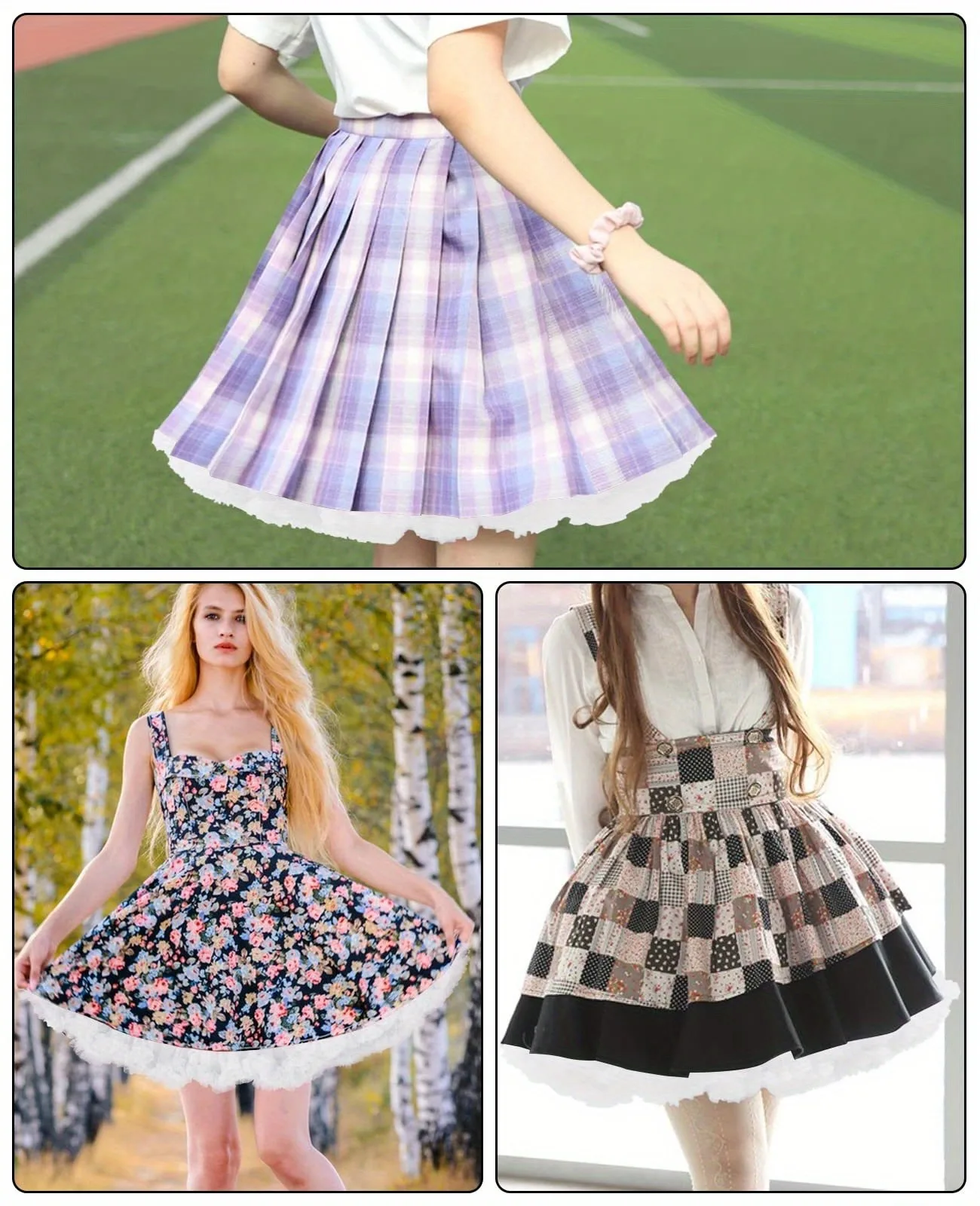 Women's Elastic Chiffon Petticoat Puffy Tutu Tulle Skirt Princess Ballet Dance Pettiskirts Underskirt Multi-Layer