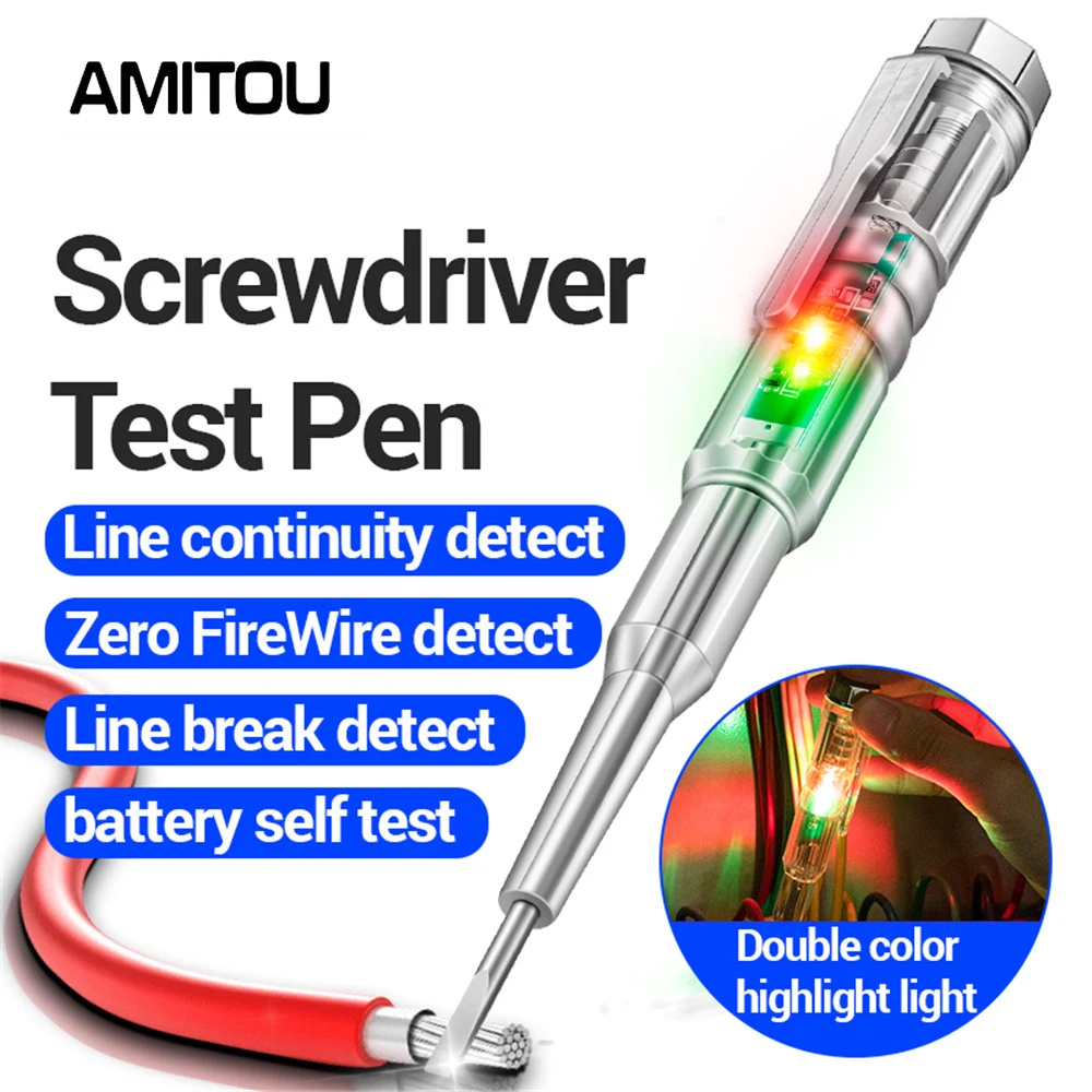 AMITOUB13ElectricScrewdriverVoltageTesterLEDHighBrightness