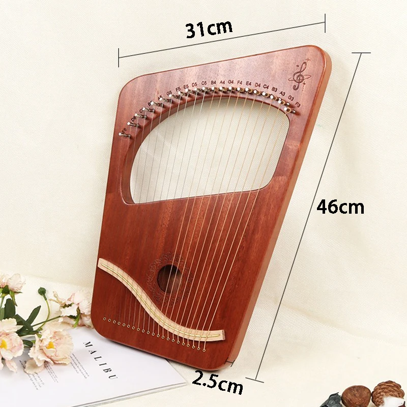 21 Strings Harp Mahogany Lira Instruments Professional Lyre Solid Wood Handheld Harps Adult Beginner Children String Instrument