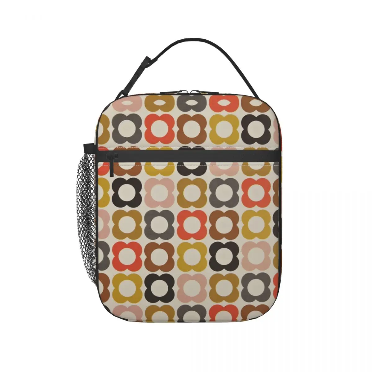 Abstract Flowers Orla Kiely Portable Lunch Box Leakproof Scandinavian Style Thermal Cooler Food Insulated Lunch Bag Kids School