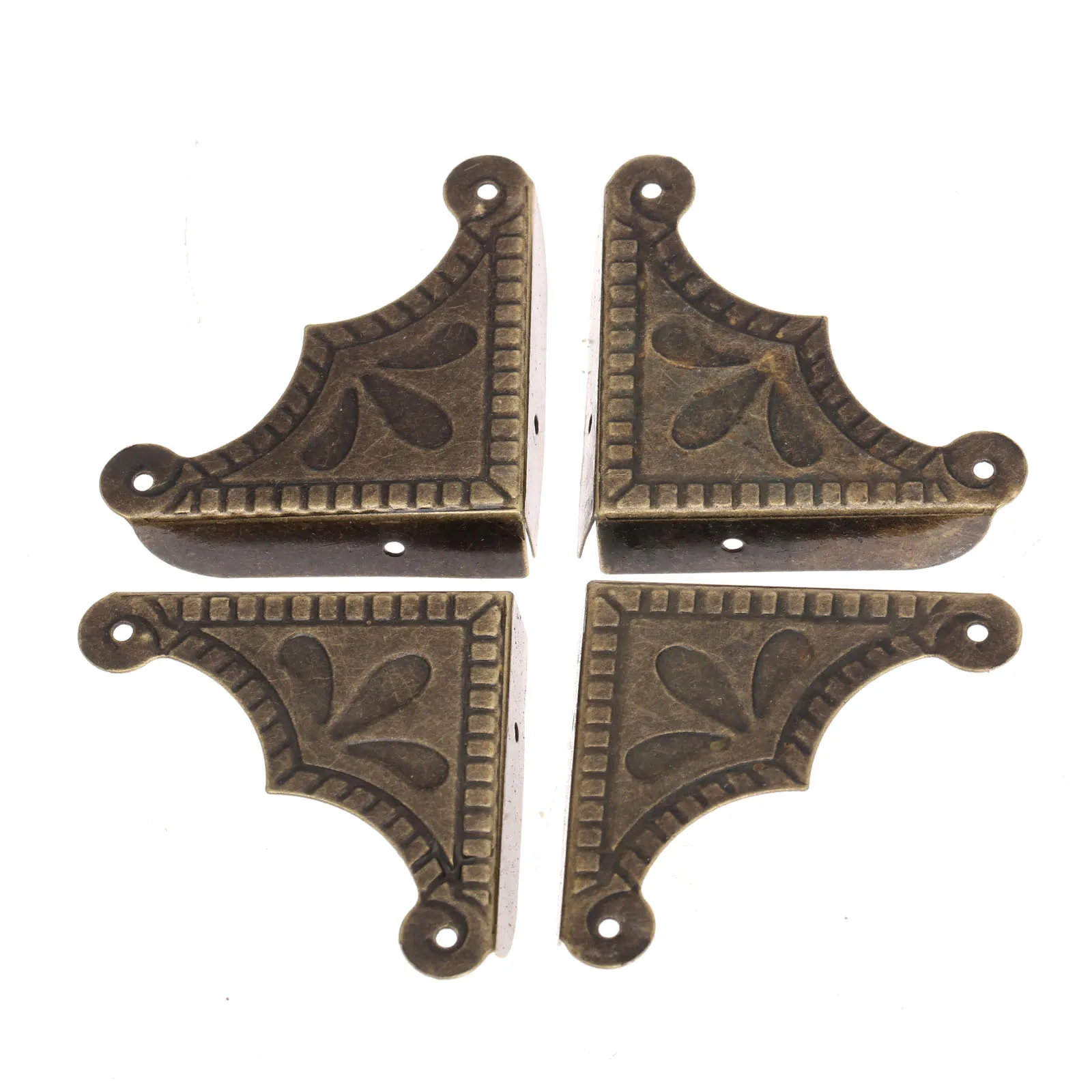 12 Pcs Decorative Corner Brackets Furniture Fittings for Scrapbook Bronze Corner Wooden Box Edge