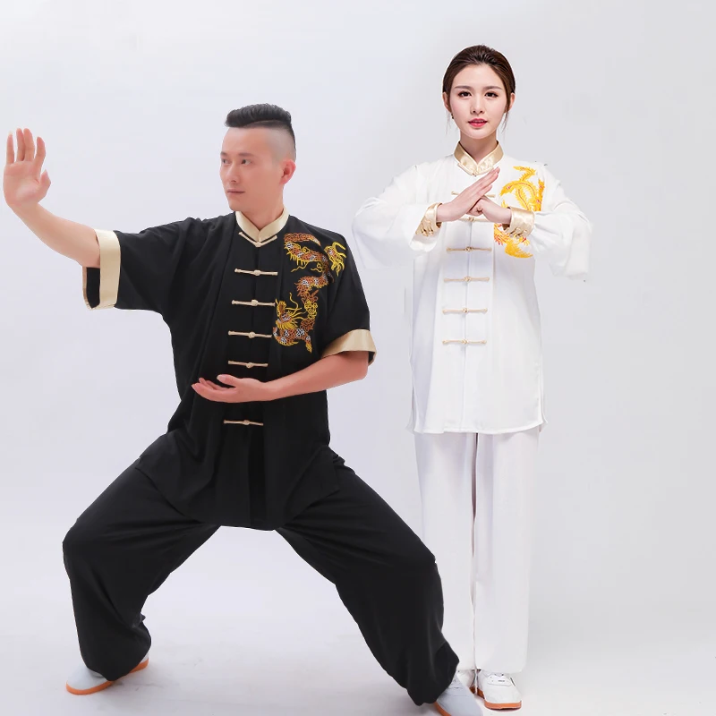 

Одежда Tai Chi, одежда Wushu, униформа для боевого искусства, платье кунг-фу, унисекс, для женщин и мужчин, вышивка Kun Master, новый стиль 2023