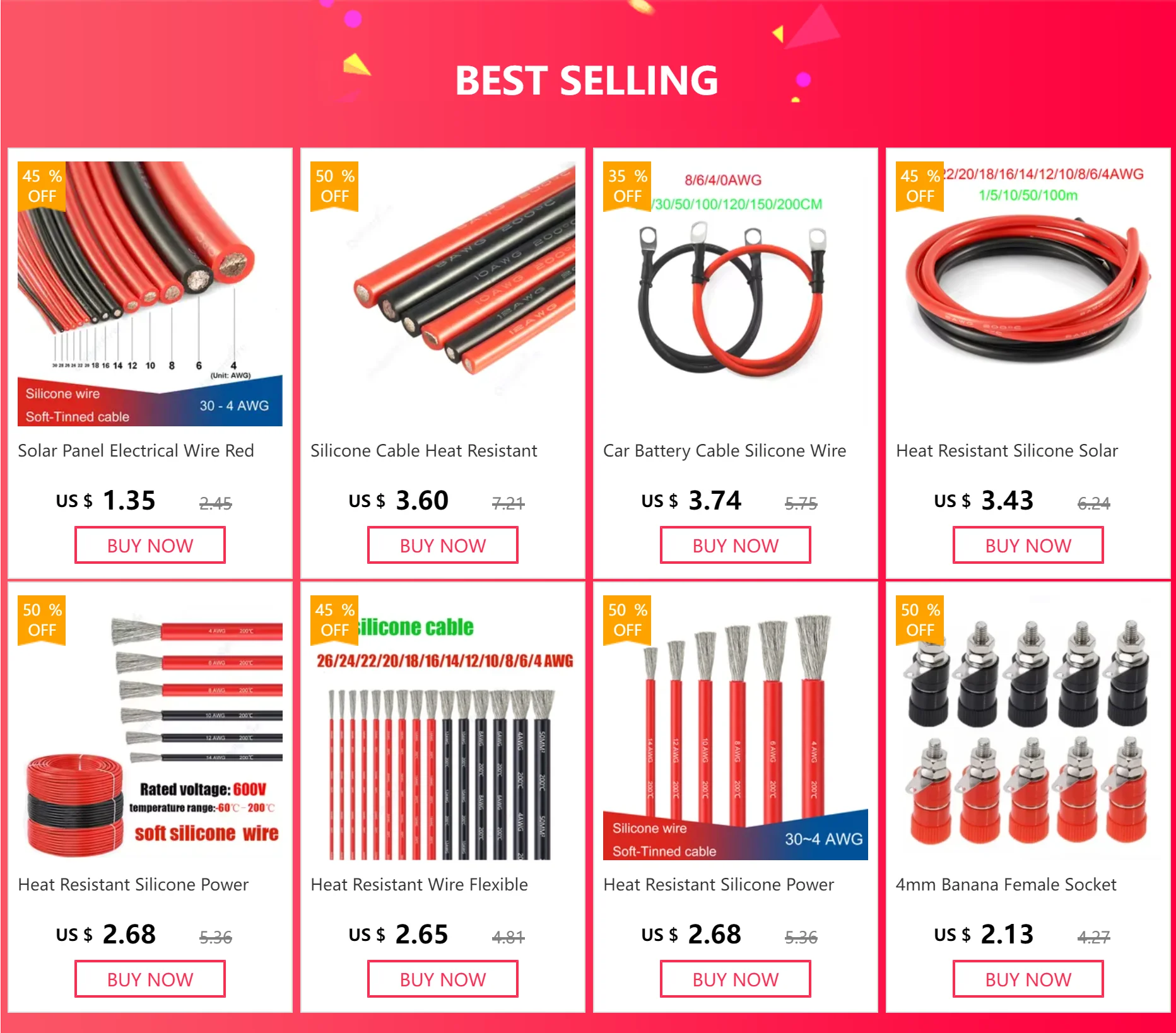 Description Picture 2 of item50mm² Heat Resistant Wire Silicone Cable 600V Soft Electrical Wire for Truck Trailer Car Solar Battery Generator Inverter Boat