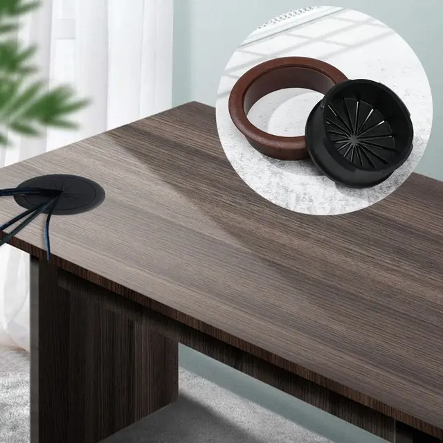 Passacavi Per Scrivania 6 Pezzi - Diametro 60mm, Tappi In Gomma, Per Gestione Cavi