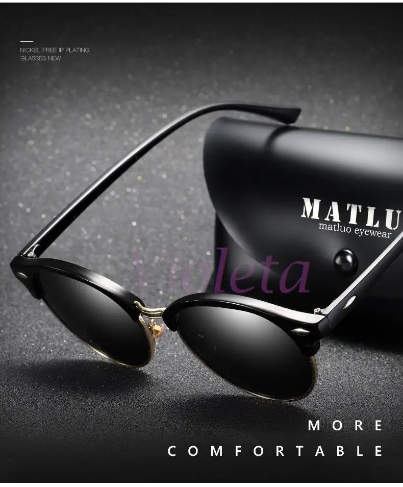 MS polarisierte Sonnenbrille runde Brille männliche Persönlichkeit Reiten Nachtsicht brille echte Farben Sonnenschutz Wind Sonnenbrille – Detail 7