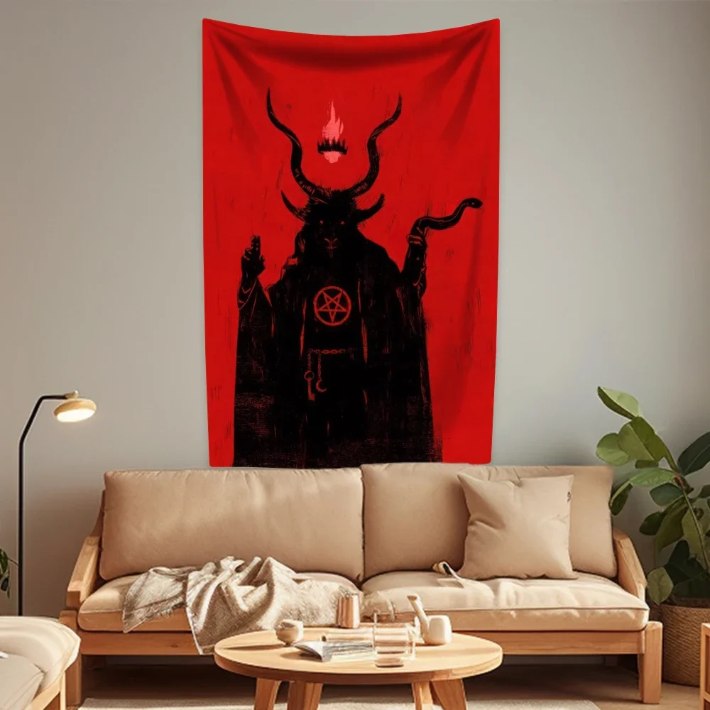 

Demon Evil Pattern Fashion Tapestry Scene Tapestry Bedroom Wall Decor Backgrounds