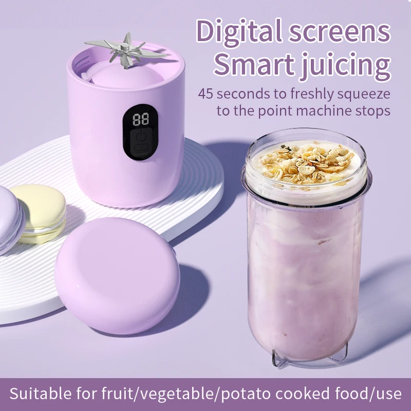 Portable Mini Blender USB Rechargeable Cordless for Smoothie Shake