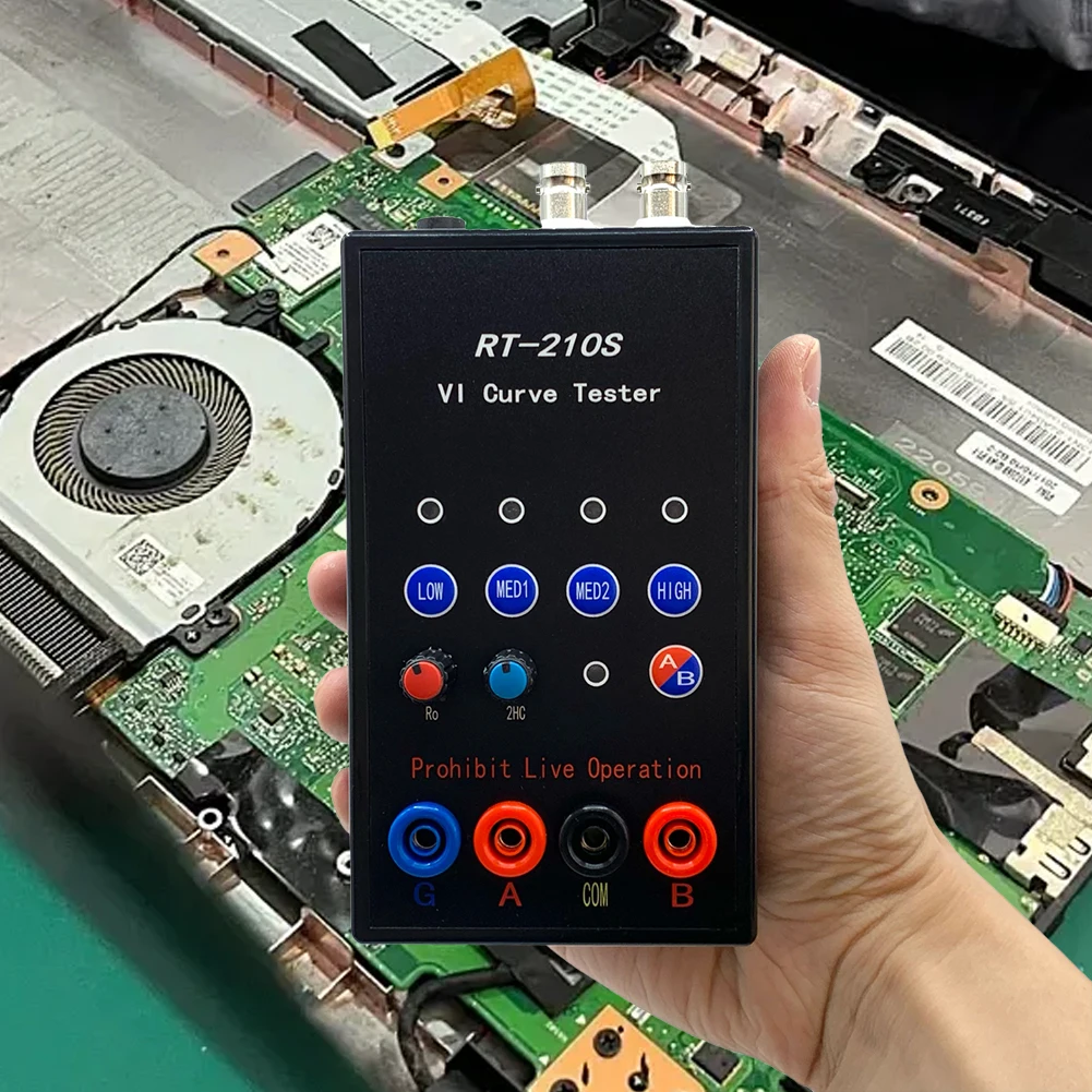 RT-210S VI 곡선 테스터 듀얼 Ch 동시 디스플레이 휴대용 VI 곡선 테스터 회로 기판 테스트 수리 도구 4 기어 주파수