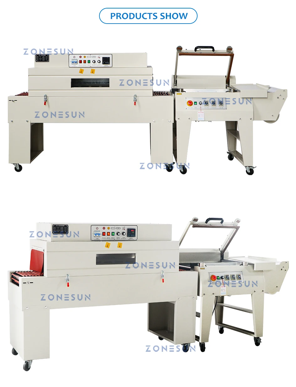 ZONESUN ZS-SPL3 PVC & Polyolefin Film L-bar Sealing Cutting Shrinking Machine