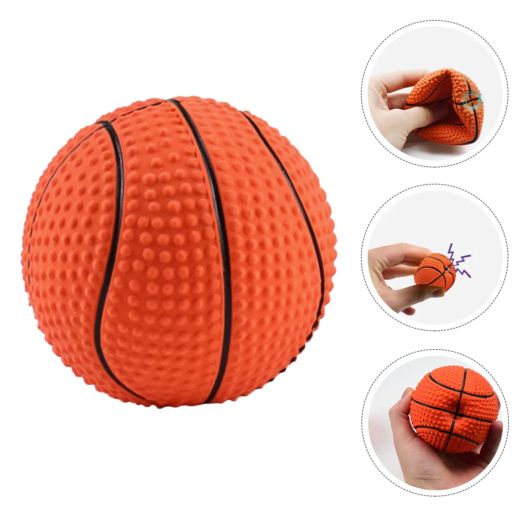 

Pet Basketball Toy Puppy Toys Dog Molar Sound Bite Resistant Chewing Plaything Supplies Emulsion Practical