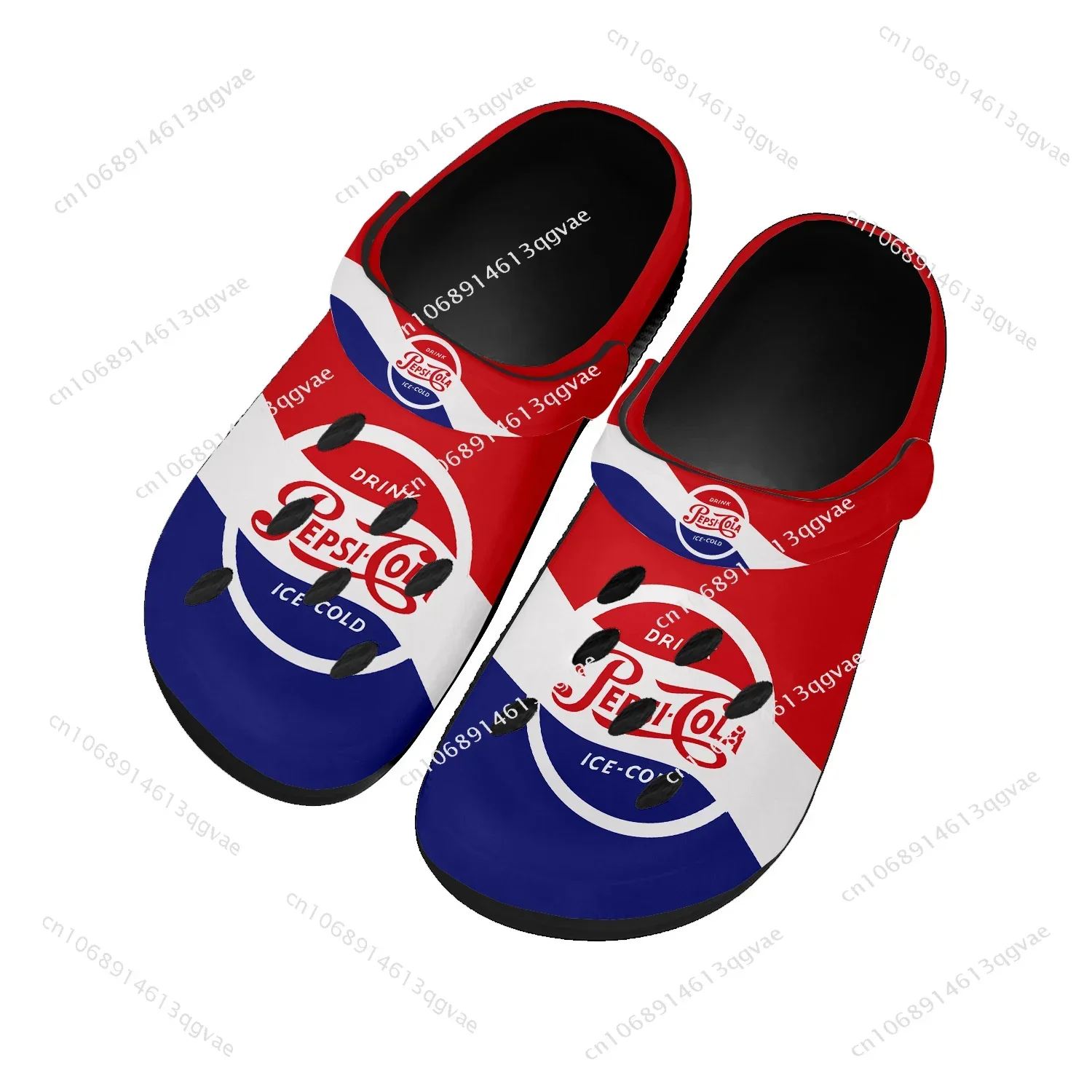 P-Pepsi-Cola Home Clogs Custom Made Water Shoes Mens Womens Teenager Sandals Garden Clog Breathable Beach Hole Slippers Black