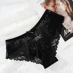 Ultra - Thin Soft Lace Low - Rise Sexy Women's Briefs - M (01)