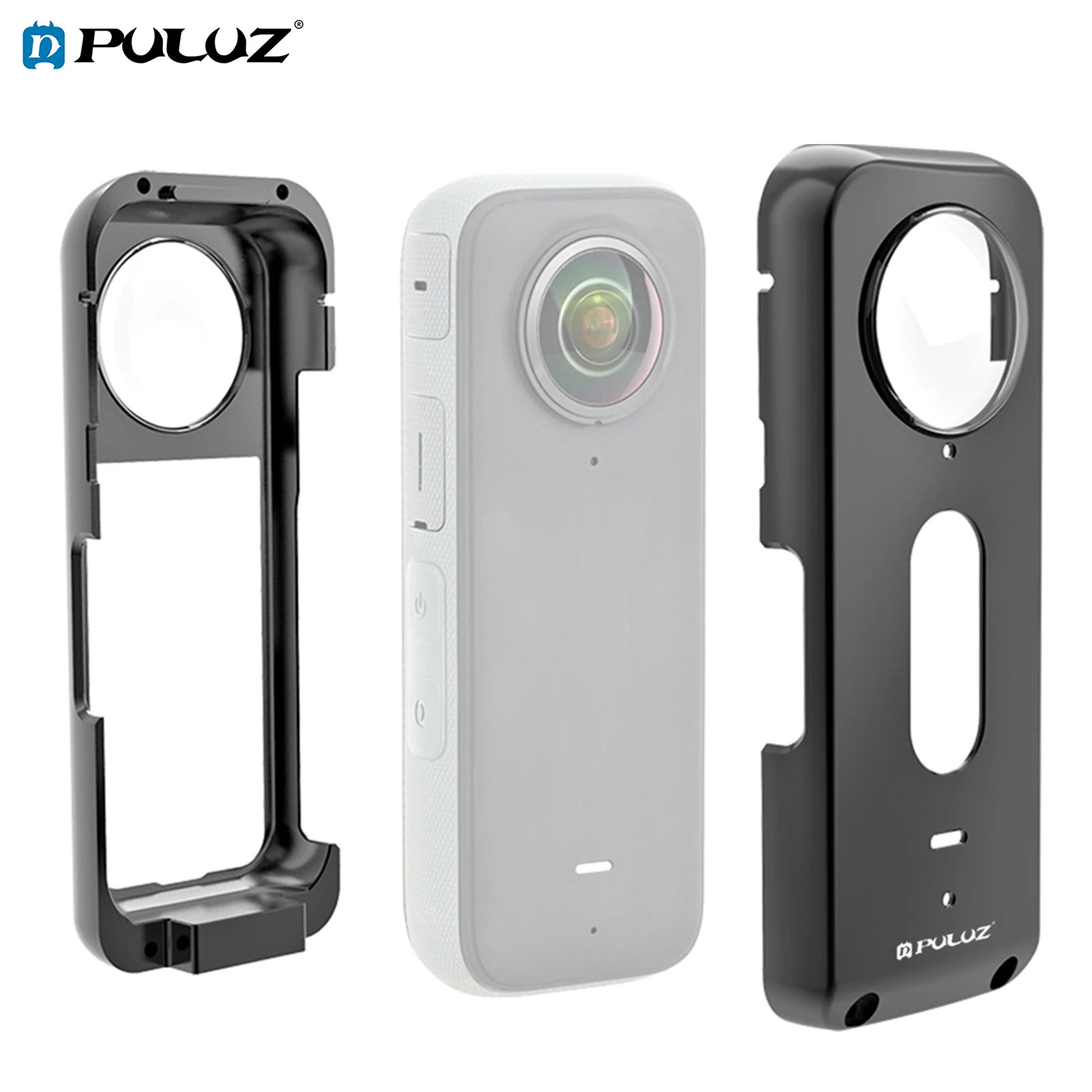 PULUZ Metal Cage For Insta360 X3 Protective Cage Rig Frame &Lens Protector Cover For Insta360 X3 Action Camera Accessories