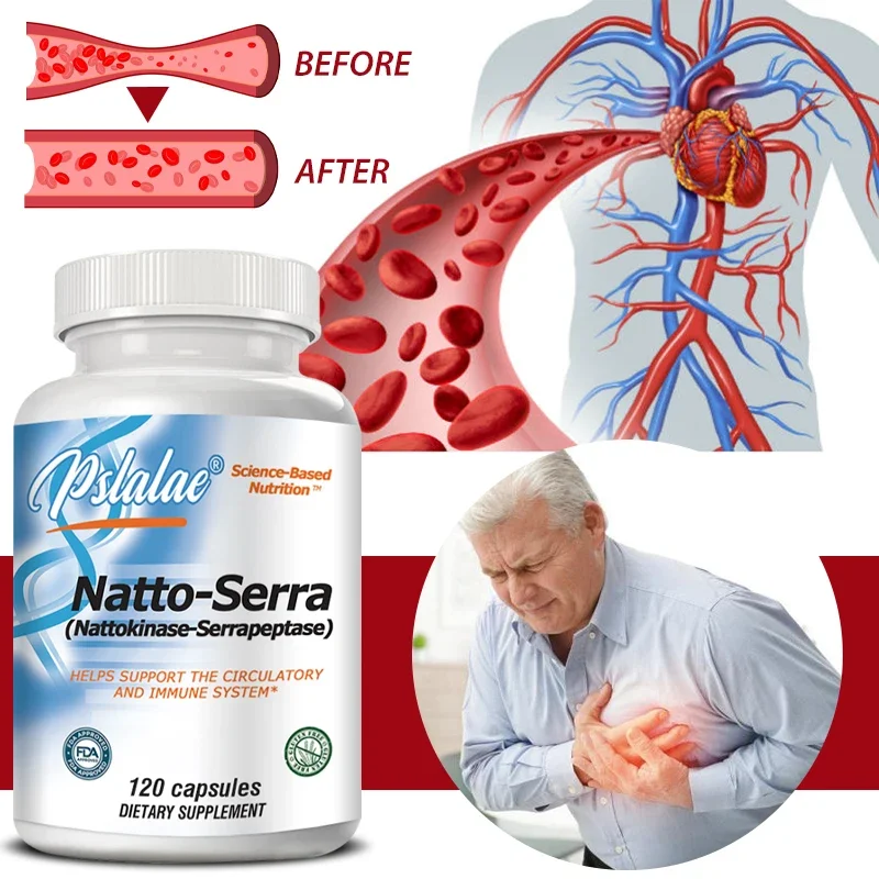 

Naturally Organic Nattokinase-Serine Peptidase Gluten Free, Non-GMO 120 Vegetarian Capsules