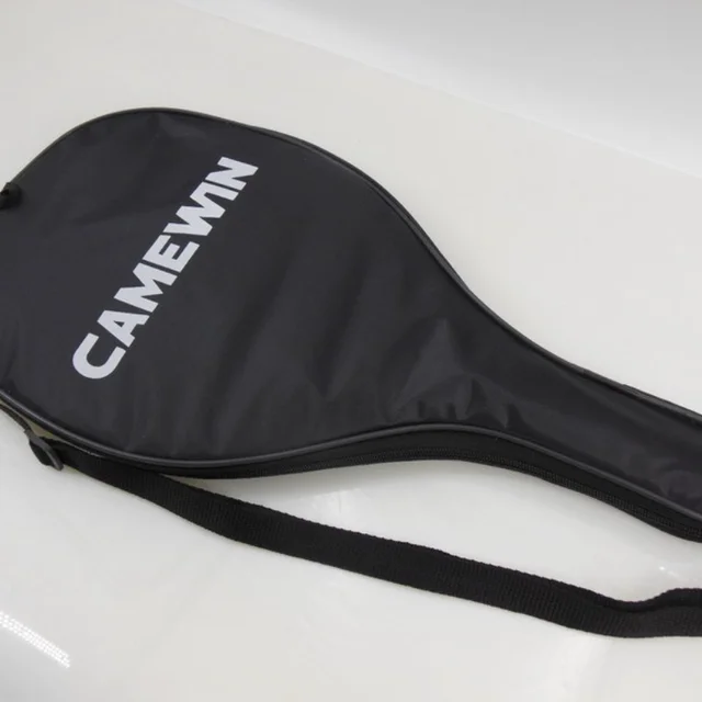 Black Beach Tennis Racket Bag Plate Tennis Racket Bag Oxford Cloth Shoulder Racket Bag Logo Print Straddle Bag 6
