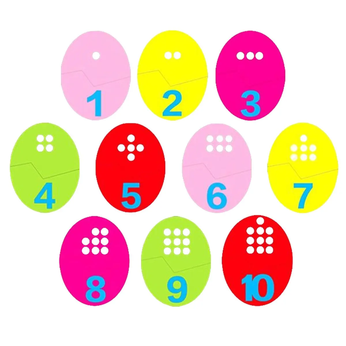 10pcs 1-10 디지털 당근 컬러 펠트 학교 수학 교육 보조 도구 컬러 번호 인지 펠트 무료 조립 ZSY