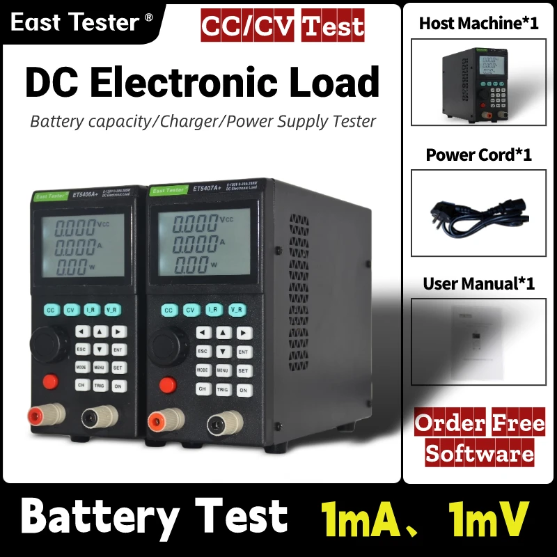 

Programmable DC Electronic load tester 120V / 20A, / 180V / 30A, 200W