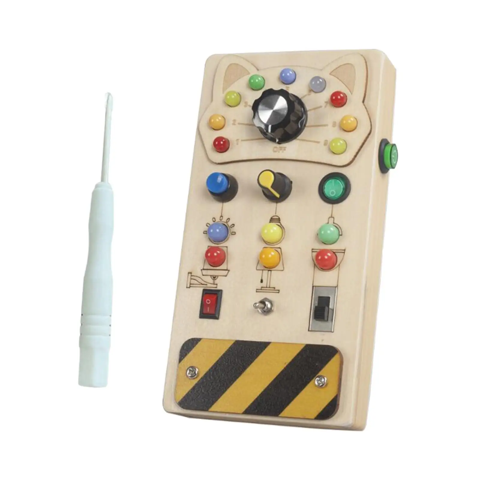 

Montessori Toddlers Learning Cognitive LED Busy Board for Children Kids Boys