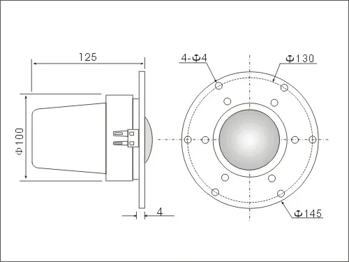 Tweeter Treble 1 Pieces Kasun MTD-350 5.5" Fabric Black Dome Mid-Range Tweeter Speaker Driver Unit ABS Panel 8ohm/80W 90db/mw RMS OD=145mm
