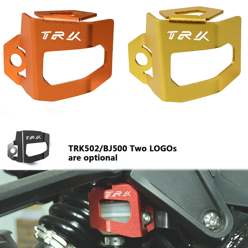 

TRK LOGO 6061 Motorcycle Rear Brake Fluid Tank Reservoir Guard Cover Protector Aluminum alloy For Benelli TRK TRK 502 502X 2020