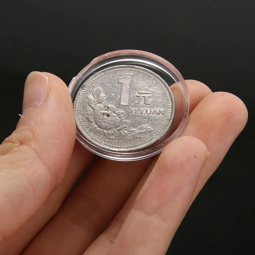 100 Pièces/Ensemble 27mm Pièces De Monnaie Rondes Capsules Pièces