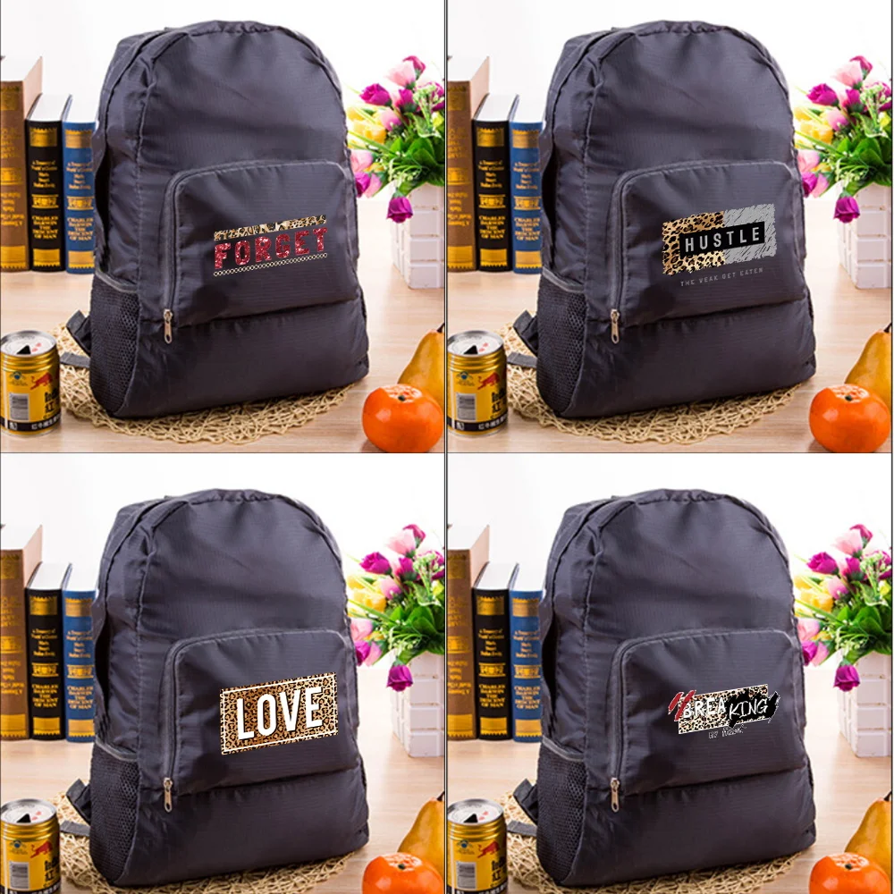 

Ultralight Packable Backpack Leopard Print Lightweight Foldable Travel Daypack Bag Folding Sports Backpack Climbing Outdoor Bag