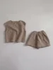 2025 Summer New Baby Sleeveless Clothes Set Infant Boy Girl Solid Breathable Vest + Shorts 2pcs Suit Toddler Versatile Outfits 2