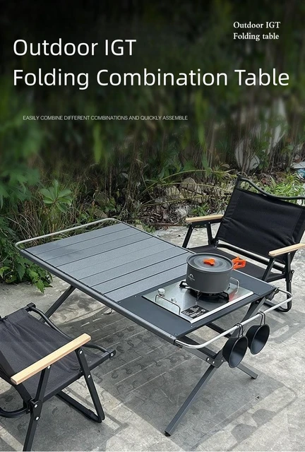 【期間限定】ピクニックテーブル 折り畳み イス一体型 テーブル チェア チェアセット レジャーテーブル テーブル 軽量 アルミ mermont テーブル 一体型 折りたたみ 椅子（スポーツ・アウトドア