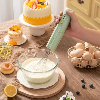 Portable Egg Beater Folding Automatic Whisk Butter Electric Food Mixer Cream Vertical Whipper Kitchen Cordless Hand Blender 1