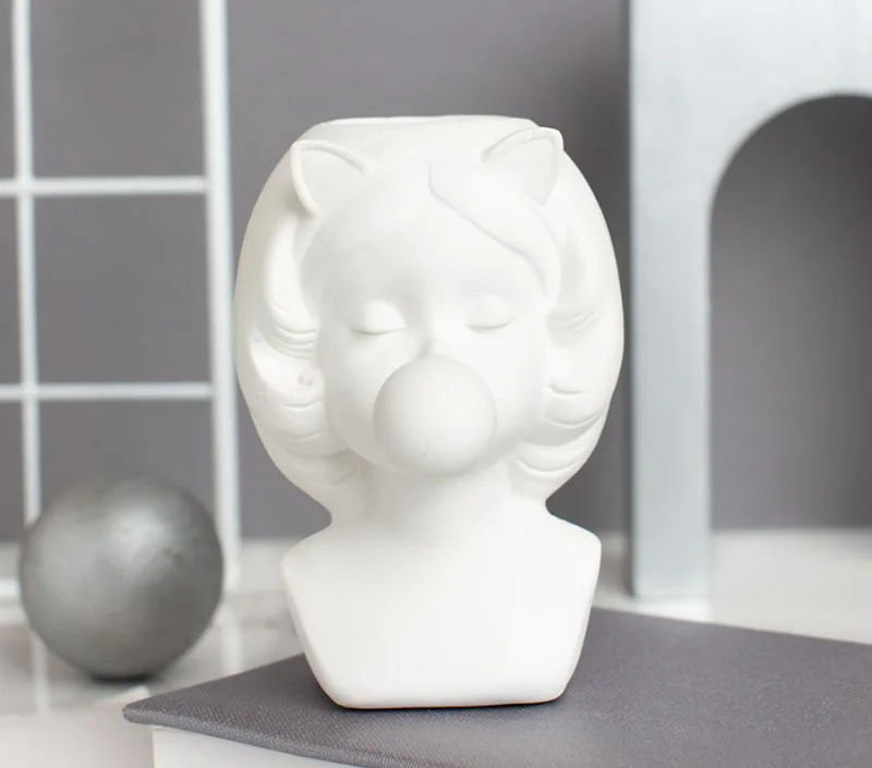 

Oversized Bubble Girl Silicone Candle Molds Bubble Mart Home Art Plaster Ornament Mold Silicone Mould Resin