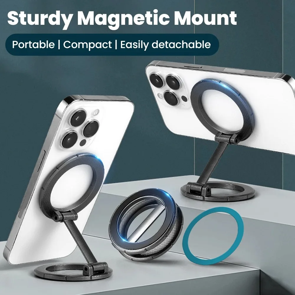Dual-Sided Foldable Magnetic Car Phone Mount