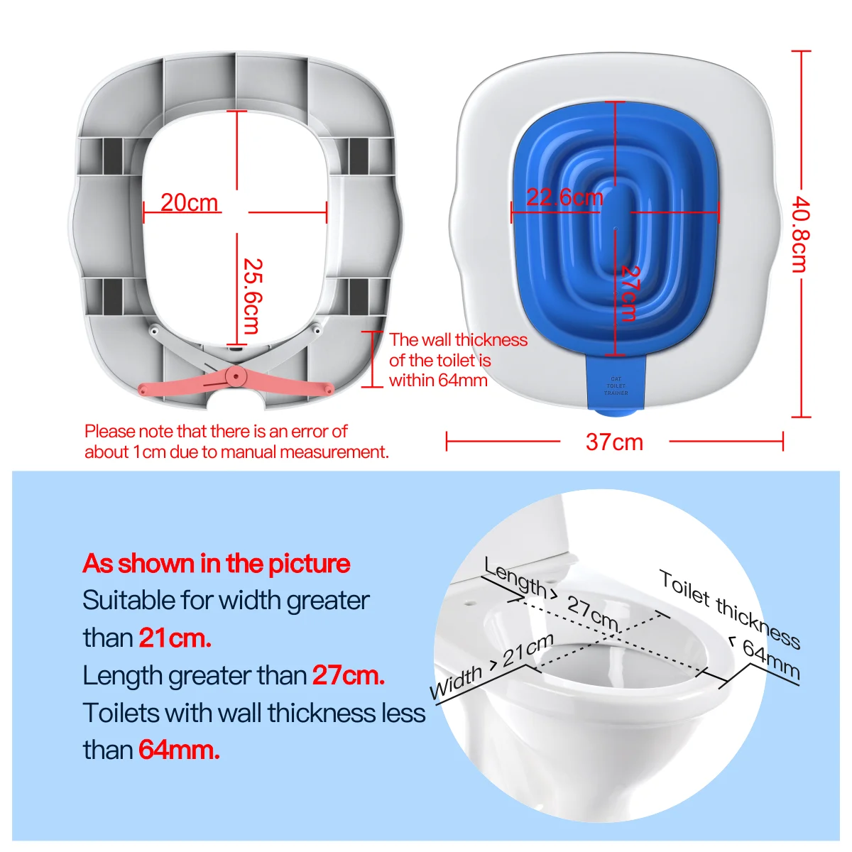 Cat Toilet Training Kit Reusable Puppy Cat Litter Mat Toilet Trainer Pet Cleaning Training Tool