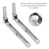 2Pcs Foldable Microwave Oven Shelf Rack Stainless Steel Support Frame Stretch Adjustable Wall Mount Bracket Holder Kitchen Tool 1