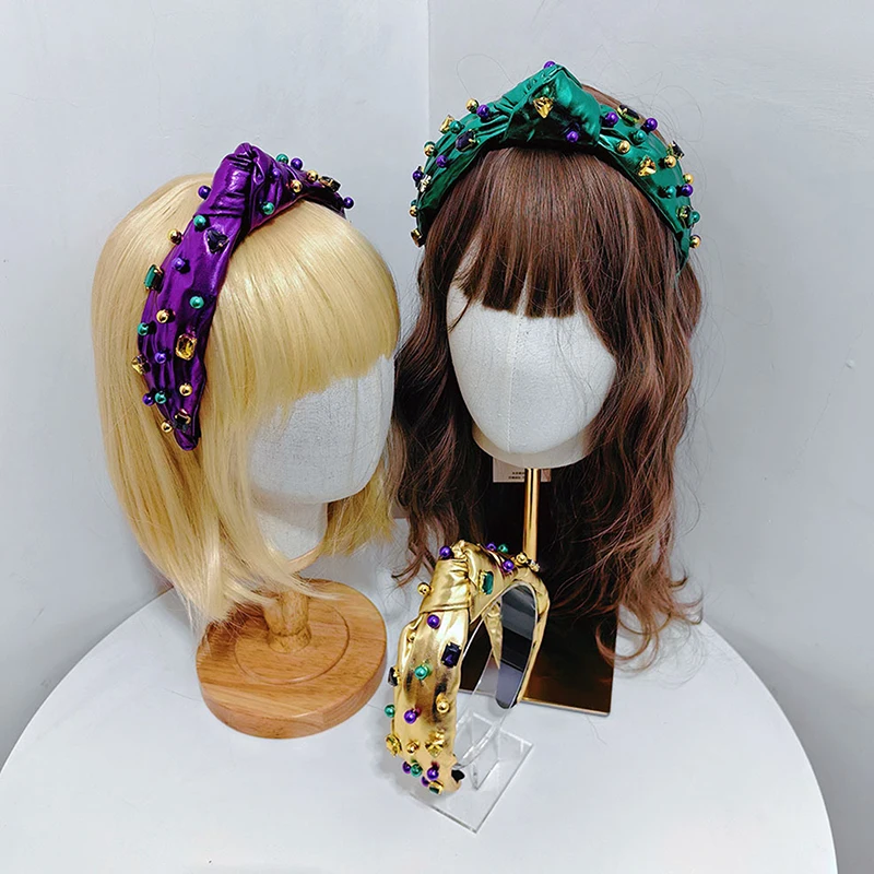 Fashion New Women's Handmade Sewing Pearl Knotted Headband Hair Accessories Toys