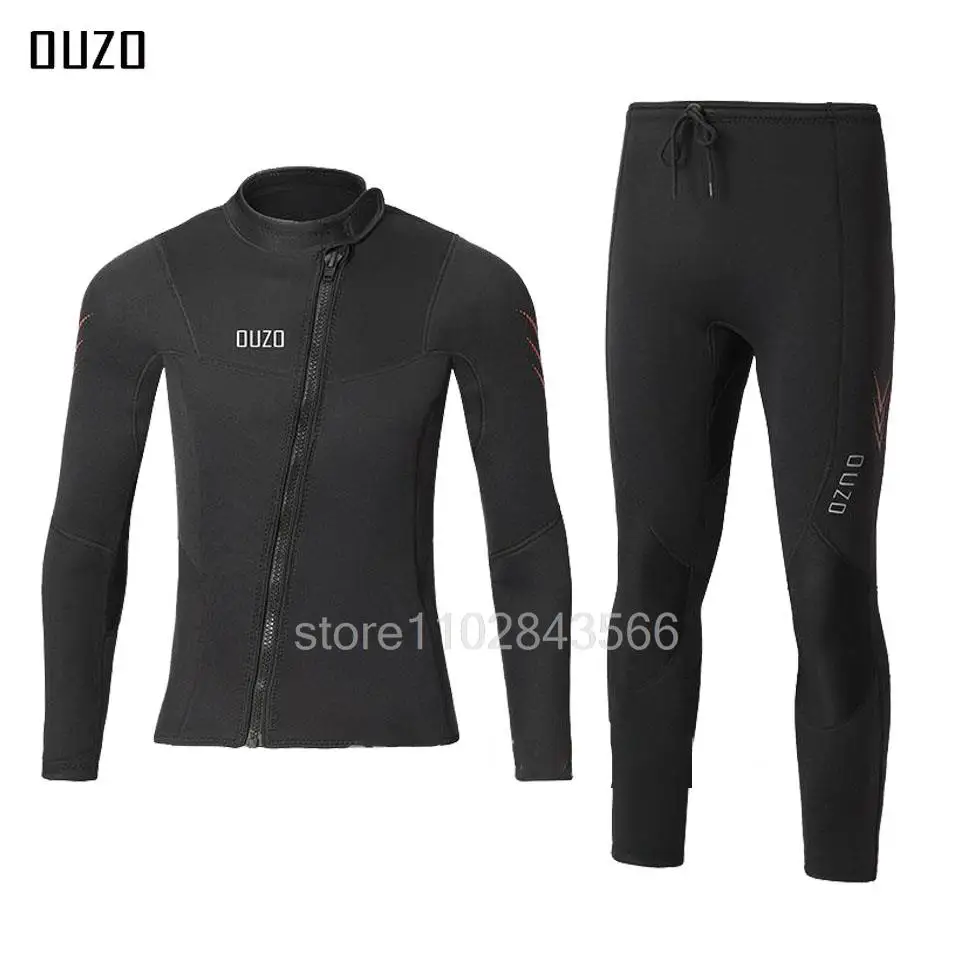 3MM Men Wetsuit Neoprene Underwater Keep Warm Diving Suit Kitesurf Surf Surfing Spearfishing Jacket Pants Clothes WetSuit diving suits wetsuit pants shorts