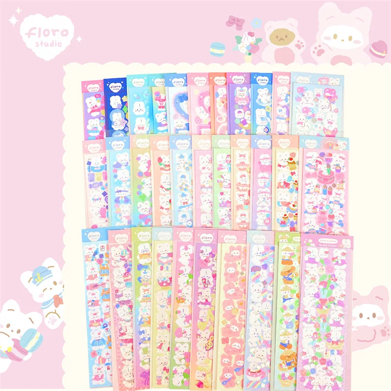 Skysonic 10Pcs/20Pcs/30Pcs Flora Deco Stickers Journal Junk Scrapbooking Etiket Koreaanse Kawaii Briefpapier Ansichtkaarten sticker Suppli