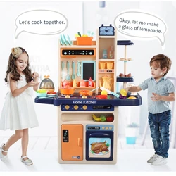 Jouet de Simulation maison de jeu Version améliorée, Spray de cuisine, jouet de Simulation pour enfants, vaisselle, Spray d'eau, ensemble de maison de jeu de cuisine 