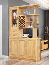  Solid wood room cabinet, wine cabinet, modern Chinese living room porch cabinet, door entry shoe cabinet, double-sided partition 