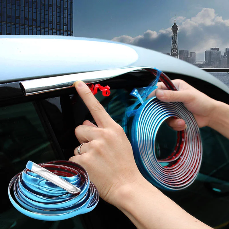 Protector Universal de borde de puerta de coche, tira embellecedora