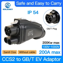 EV Charging Adaptor 200KW CCS2 To Gbt DC 100-1000V Charging For Eletric Vehicle Chinese Hybrid Cars Fast Chaging