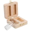 2pcs Fetal Hair Keepsake Storage Box Infant Preserving Container Wooden Memory Holder Teeth Box Baby Souvenir Collection Bottle 1