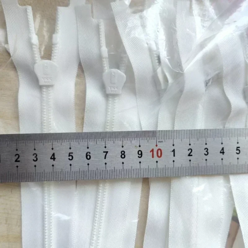 3cc 5cc 3070cm 투명 YKK 지퍼 블랙 화이트 레드 핑크 클로즈 오픈 웨딩 드레스 스커트 재봉 액세서리