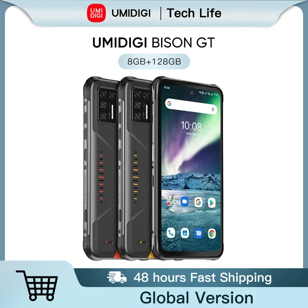 Смартфон UMIDIGI BISON GT IP68/IP69K Helio G95 8 + 128 ГБ 64 мп 4 камеры FHD дюйма 33 Вт | Мобильные