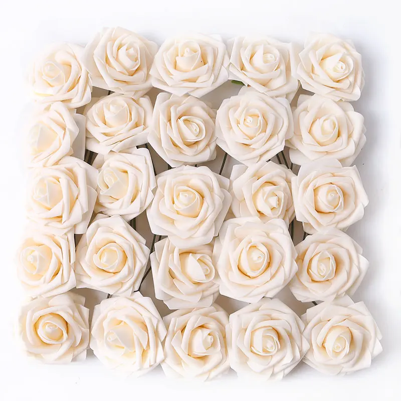 10/25 Stück Rosen-Kunstblumenköpfe, künstliche Blumen, Blumenstrauß, Hochzeit, Hochzeit, Dekoration für Heimdekoration, Girlande, Bastelzubehör – Detail 11