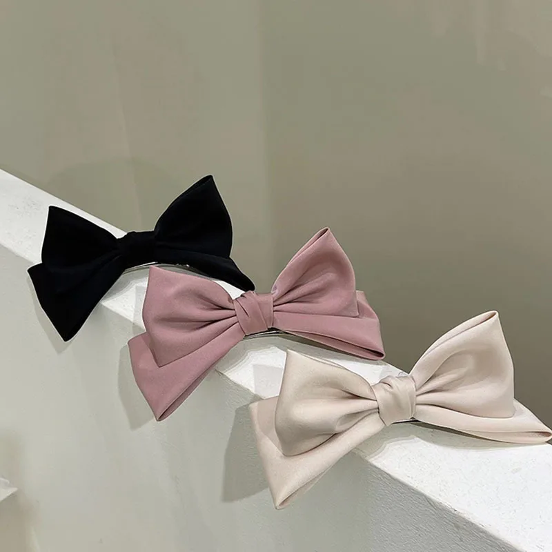 Korean Princess Hairpin 3D Bow Cute Hair Clips Ribbon Barrettes Girls Sauna