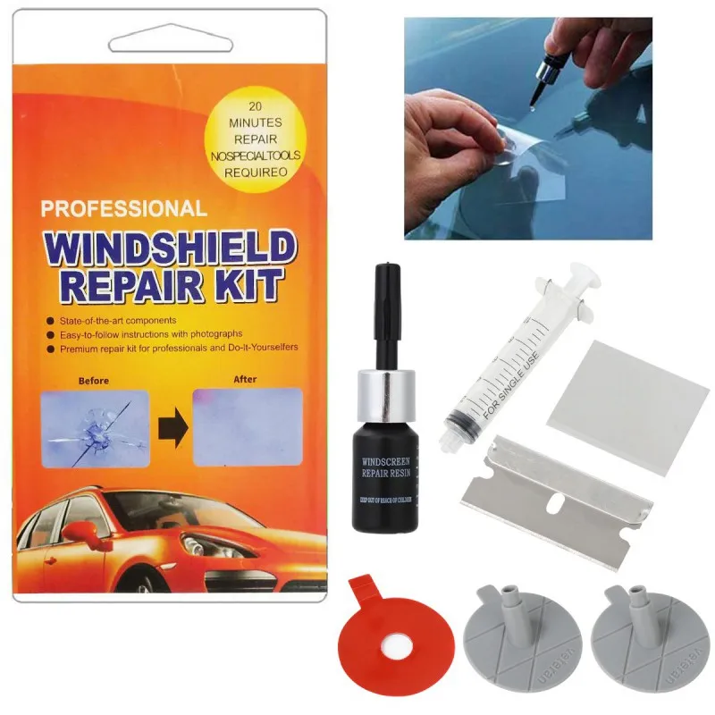 2mlWindshieldRepairResinCarWindshieldRepairKitCrackedGlass