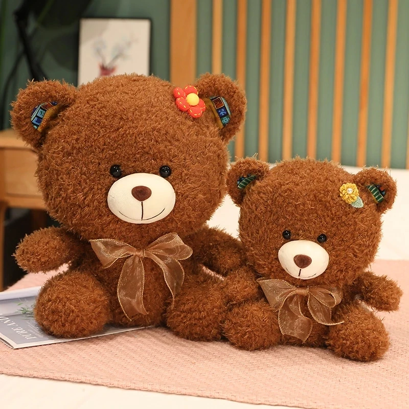 

Милый плюшевый мишка и кролик с узлом, 25-48 см, мягкие игрушки, набивные животные, одевающаяся кукла для девочек, подарок на день рождения и Рождество