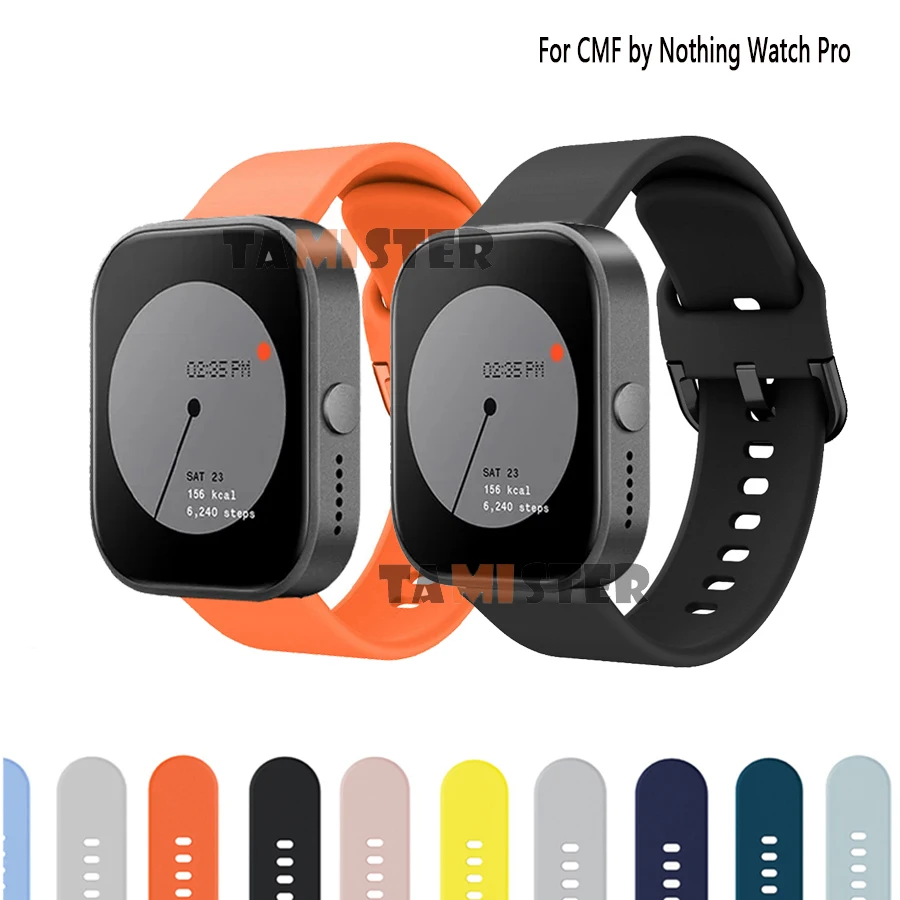 

Silicone Strap for CMF by Nothing Watch Pro Watchband Bracelet Silicone Watch Strap Correa For CMF Watch Pro